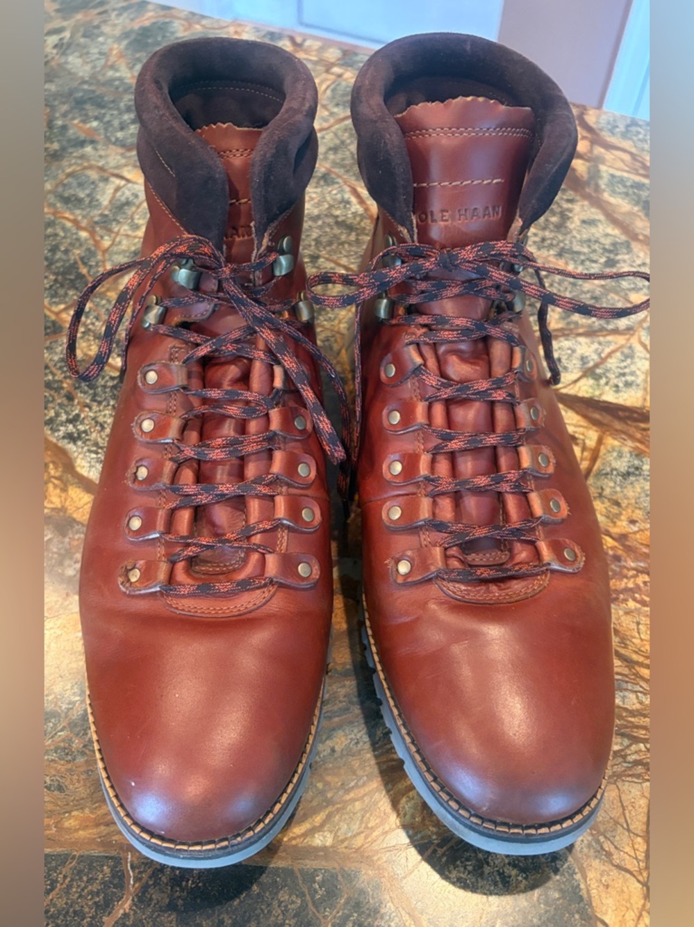 Cole Haan Brown Leather Hiking-Style Boots